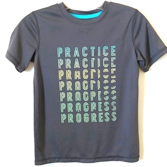 ALL IN MOTION BOYS PRACTICE PROGRESS GRAY PERFORMANCE TEE  SIZE 6-7 SMALL NWOT - Picture 6 of 6